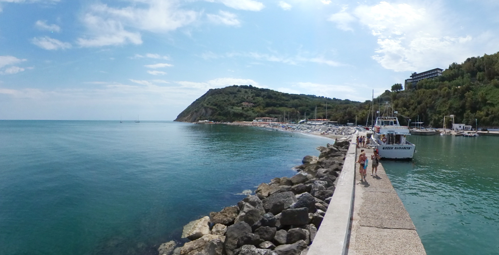 Vista panoramica dalla barca